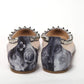 Multicolor Print Silver Flat Point Toe Shoe
