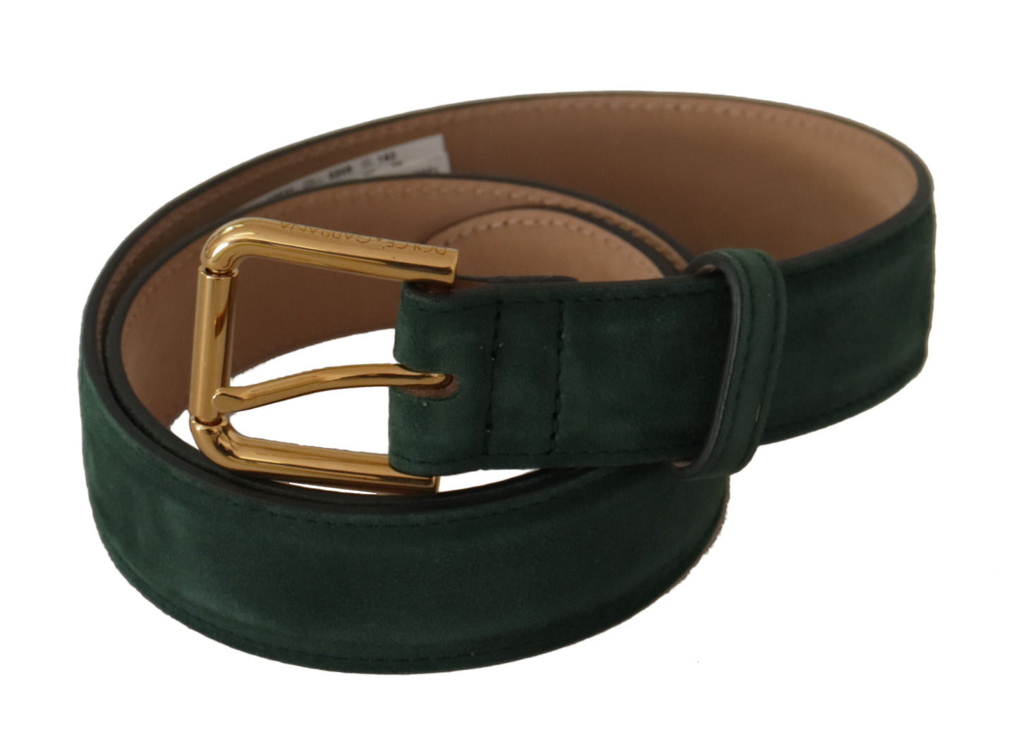 Elegant Velvet Designer Belt with Logo Buckle
