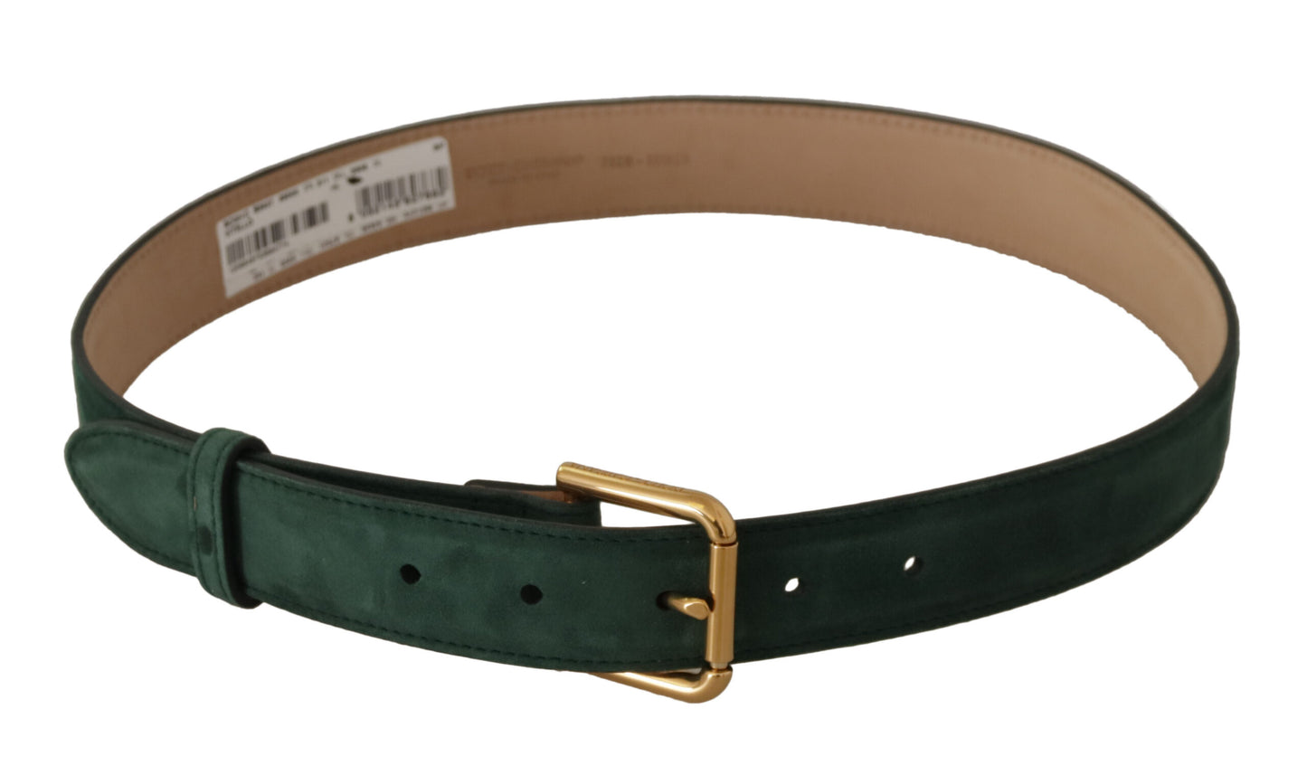 Elegant Velvet Designer Belt with Logo Buckle