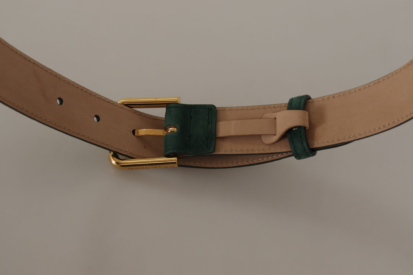 Elegant Velvet Designer Belt with Logo Buckle