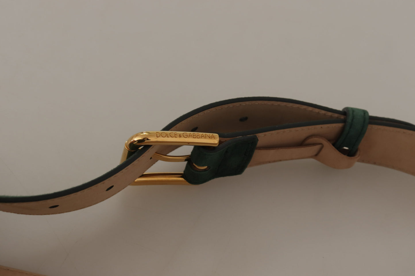 Elegant Velvet Designer Belt with Logo Buckle