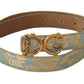 Elegant Gold Buckle Leather Belt