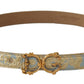 Elegant Gold Buckle Leather Belt