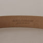 Elegant Gold-Tone Leather Belt