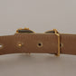 Elegant Gold-Tone Leather Belt