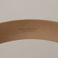 Elegant Gold and Pink Leather Belt