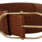 Enchanting Engraved Logo Leather Belt