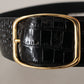 Elegant Leather Belt with Logo-Engraved Buckle