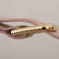 Elegant Light Pink Leather Belt