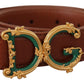 Elegant Leather Belt with Logo Buckle