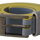 Elegant Suede Belt with Engraved Buckle