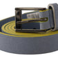 Elegant Suede Belt with Engraved Buckle