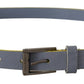 Elegant Suede Belt with Engraved Buckle