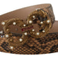 Elegant Snake Skin Leather Belt for Women