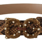 Elegant Snake Skin Leather Belt for Women