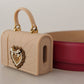 Elegant Pink Leather Belt with Headphone Case