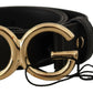 Elegant Leather Belt with Engraved Buckle