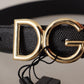 Elegant Leather Belt with Engraved Buckle