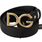 Elegant Engraved Logo Leather Belt