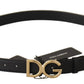 Elegant Engraved Logo Leather Belt