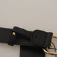 Elegant Engraved Logo Leather Belt