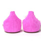 Hot Pink Suede Crystals Flat Point Toe Shoe
