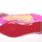 Hot Pink Suede Crystals Flat Point Toe Shoe