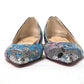 Multicolor Silver Flat Point Toe Shoe