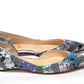 Multicolor Silver Flat Point Toe Shoe