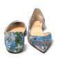 Multicolor Silver Flat Point Toe Shoe