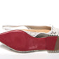 White Perforated Printed Flat Point Toe Shoe