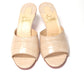 Nougat Kitten Heel Mule Leather Shoes