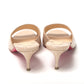 Nougat Kitten Heel Mule Leather Shoes