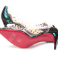 Black Pearlescent Heel Pvc Spikes Sandal