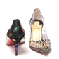 Black Pearlescent Heel Pvc Spikes Sandal