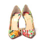 Multicolor Flower Printed High Heels Pumps Shoes