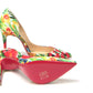 Multicolor Flower Printed High Heels Pumps Shoes
