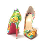 Multicolor Flower Printed High Heels Pumps Shoes