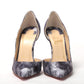 Multicolor Denim Print High Heels Pumps