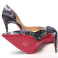 Multicolor Denim Print High Heels Pumps