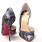 Multicolor Denim Print High Heels Pumps