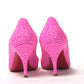 Hot Pink Embellished High Heels Pumps