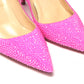 Hot Pink Embellished High Heels Pumps