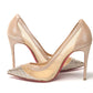 Version Nude Embellished High Heels Pumps