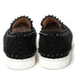 Black Pik Boat Flat Veau Shoes