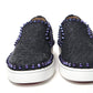 Navy/Electro Met Pik Boat Flat Shoes