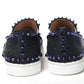 Navy/Electro Met Pik Boat Flat Shoes