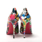 Multicolor Hot Chick Patent Sapeaur High Heels