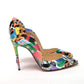 Multicolor Hot Chick Patent Sapeaur High Heels