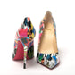 Multicolor Hot Chick Patent Sapeaur High Heels